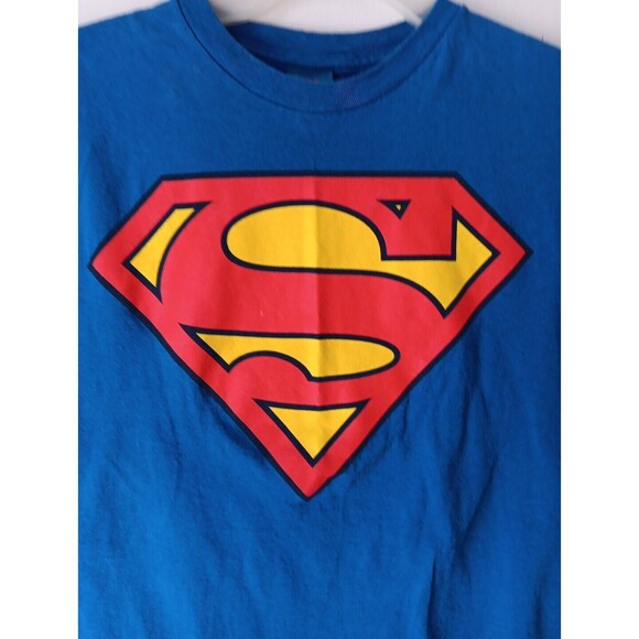 Superman Shirt Men's Medium Blue Short Sleeve Tee Logo DC Comics - Picture 16 of 16